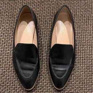 Essex Lane Black Leather Flats